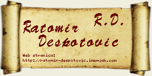 Ratomir Despotović vizit kartica